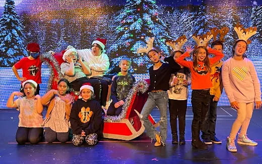 a group of people on a stage