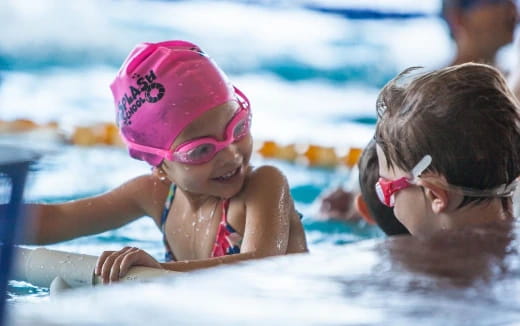 a person and a child in the water