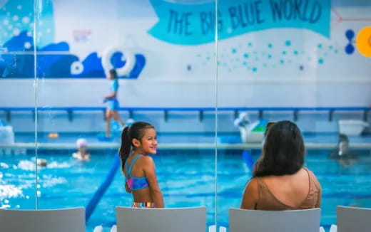 a person in a garment in a swimming pool