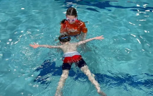 a man and woman in the water