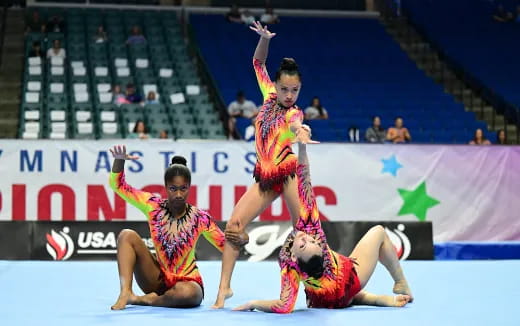 a group of people performing a dance