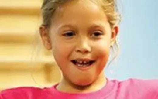 a child with a surprised expression