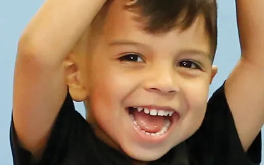 a close-up of a boy