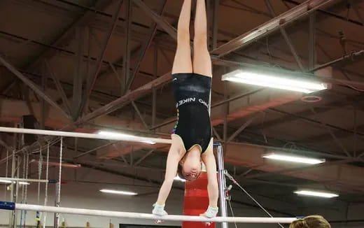 a woman in a gym