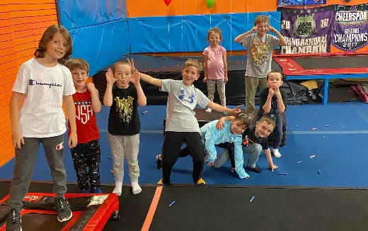 a group of children posing for a photo