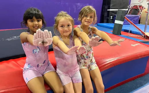 a group of girls posing for a picture