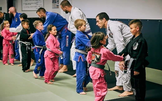 a group of children in a room