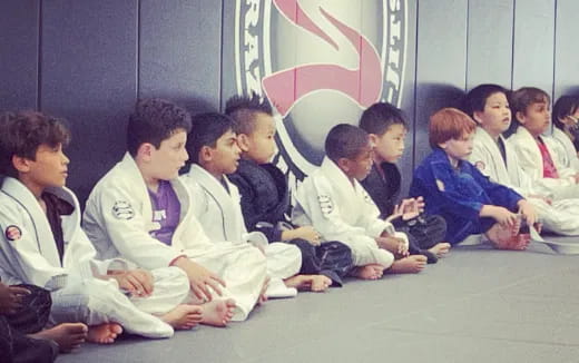a group of people sitting together
