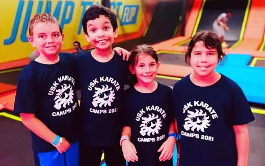 a group of people posing for the camera