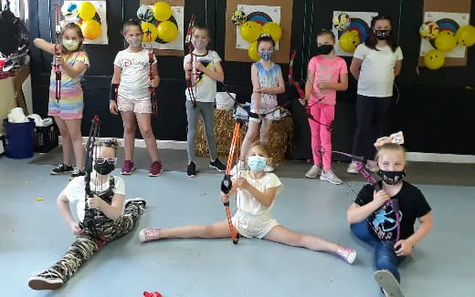 a group of children on a stage