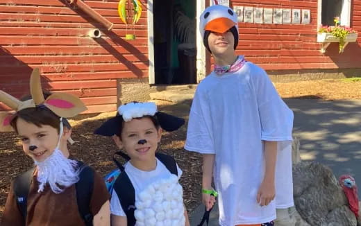 a group of children wearing hats