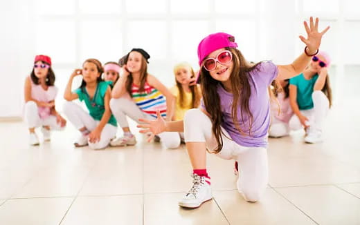 a group of people dancing