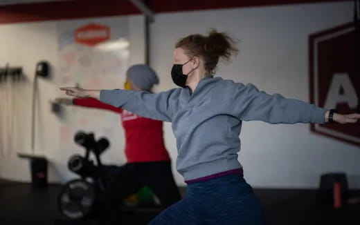 a person doing a yoga pose