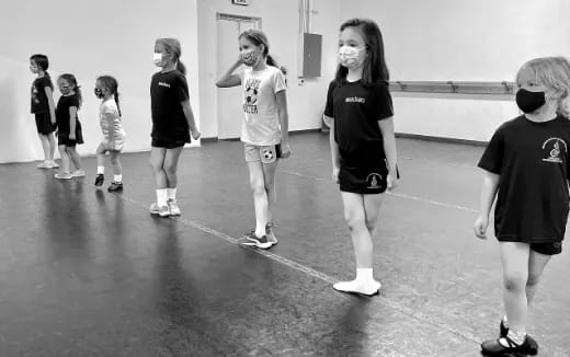 a group of children in a gym