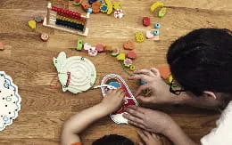 a group of kids playing with toys
