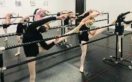 a group of women in a gym
