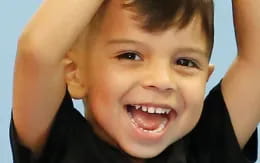a close-up of a person smiling