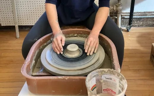 a person making a cake