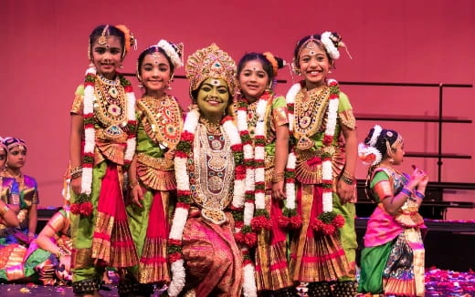 a group of women in traditional dress