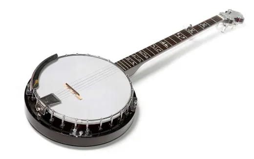 a black and white electric guitar