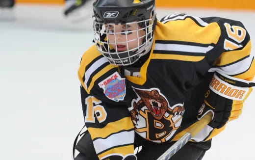 a hockey player in a uniform