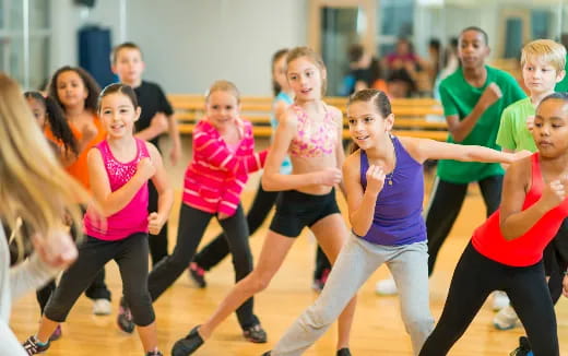 a group of people dancing