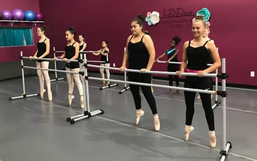 a group of women in a gym