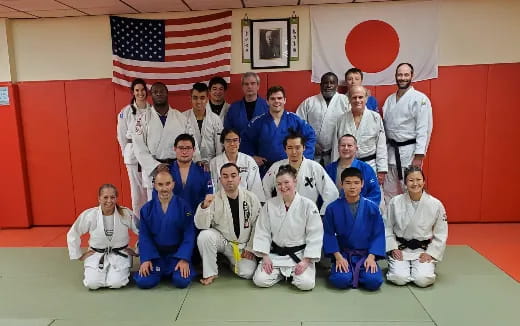 a group of people posing for a photo