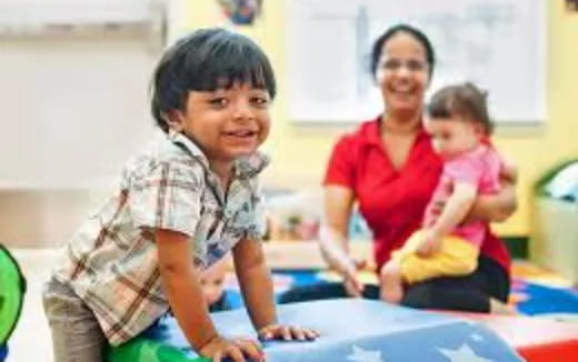 a few children in a classroom