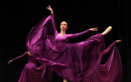 a person in a dress dancing