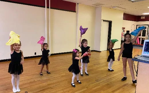 a group of children in a room