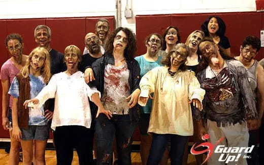 a group of people posing for a photo