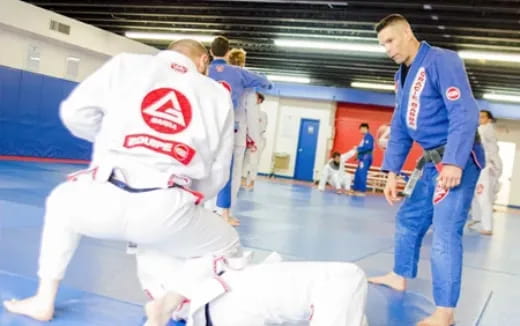 a man in a karate uniform