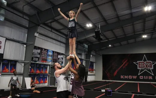 a person jumping in the air