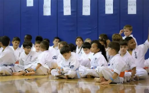 a group of people sitting together