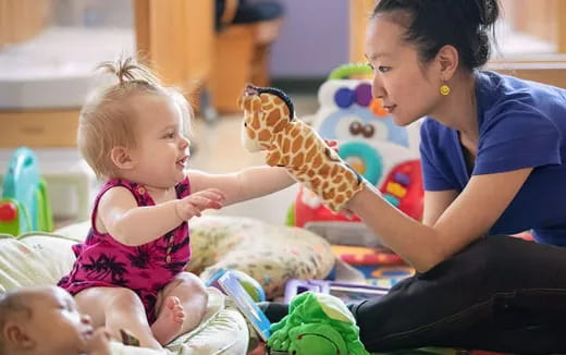 a person and a baby