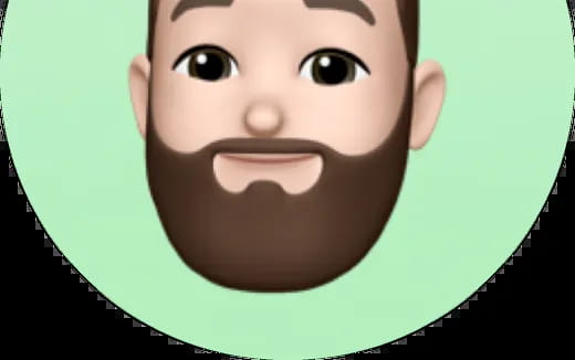 a person's face with a cartoon face
