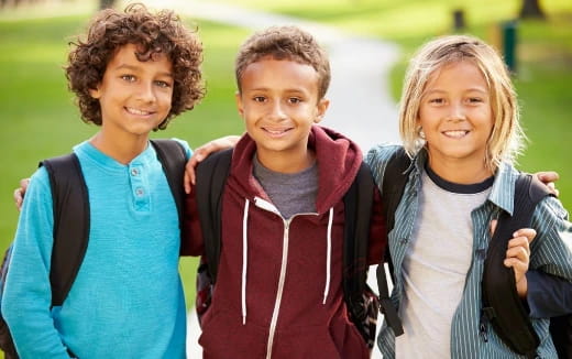 a group of children posing for a photo