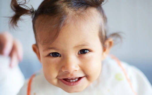 a close-up of a baby
