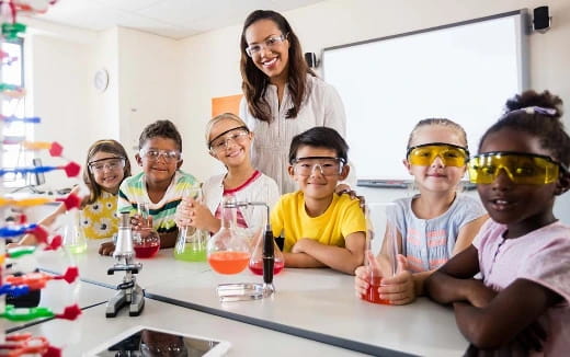 a group of people wearing goggles