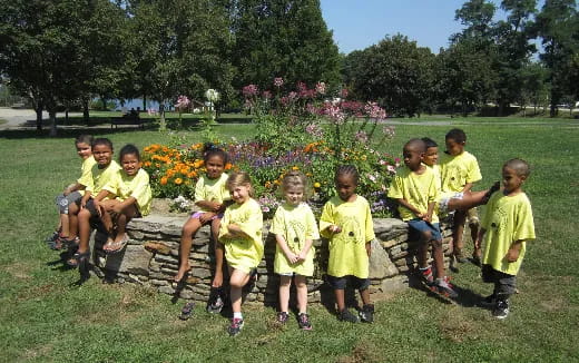 a group of children posing for a photo