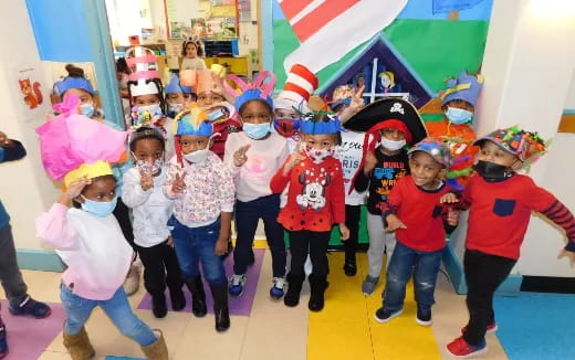 a group of children wearing clothing