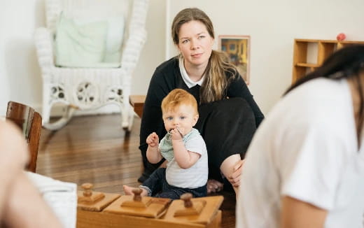 a person and a baby