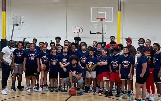 a group of people posing for a photo