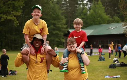 a group of people posing for a photo