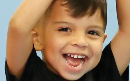 a close-up of a boy