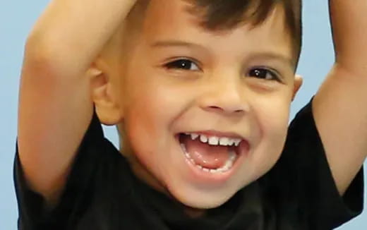 a close-up of a boy