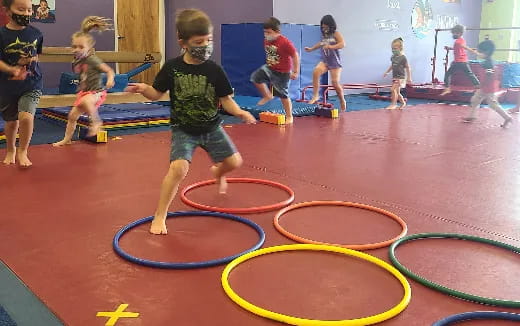 a group of children playing a game
