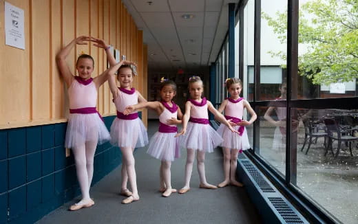 a group of girls in a room