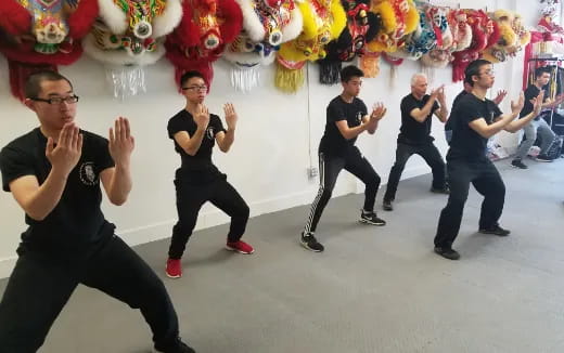 a group of people dancing